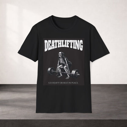 Deathlifting Shirt Skull Gym Shirt Funny Workout Tee Bodybuilding Shirt Dark Humor Gym Shirt Lifting Shirt Gym Motivation Tee
