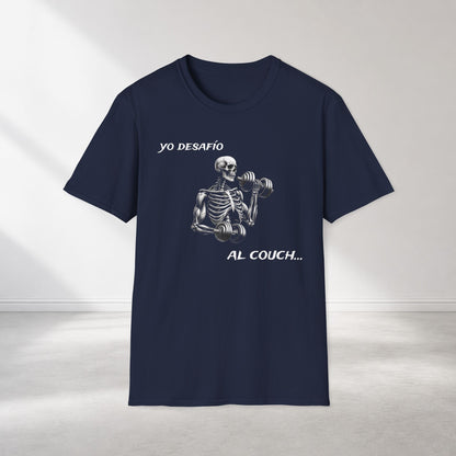 Yo Desafio Al Couch Skeleton Gym T-Shirt tee for fitness gift and fitness shirt - perfect occasion piece