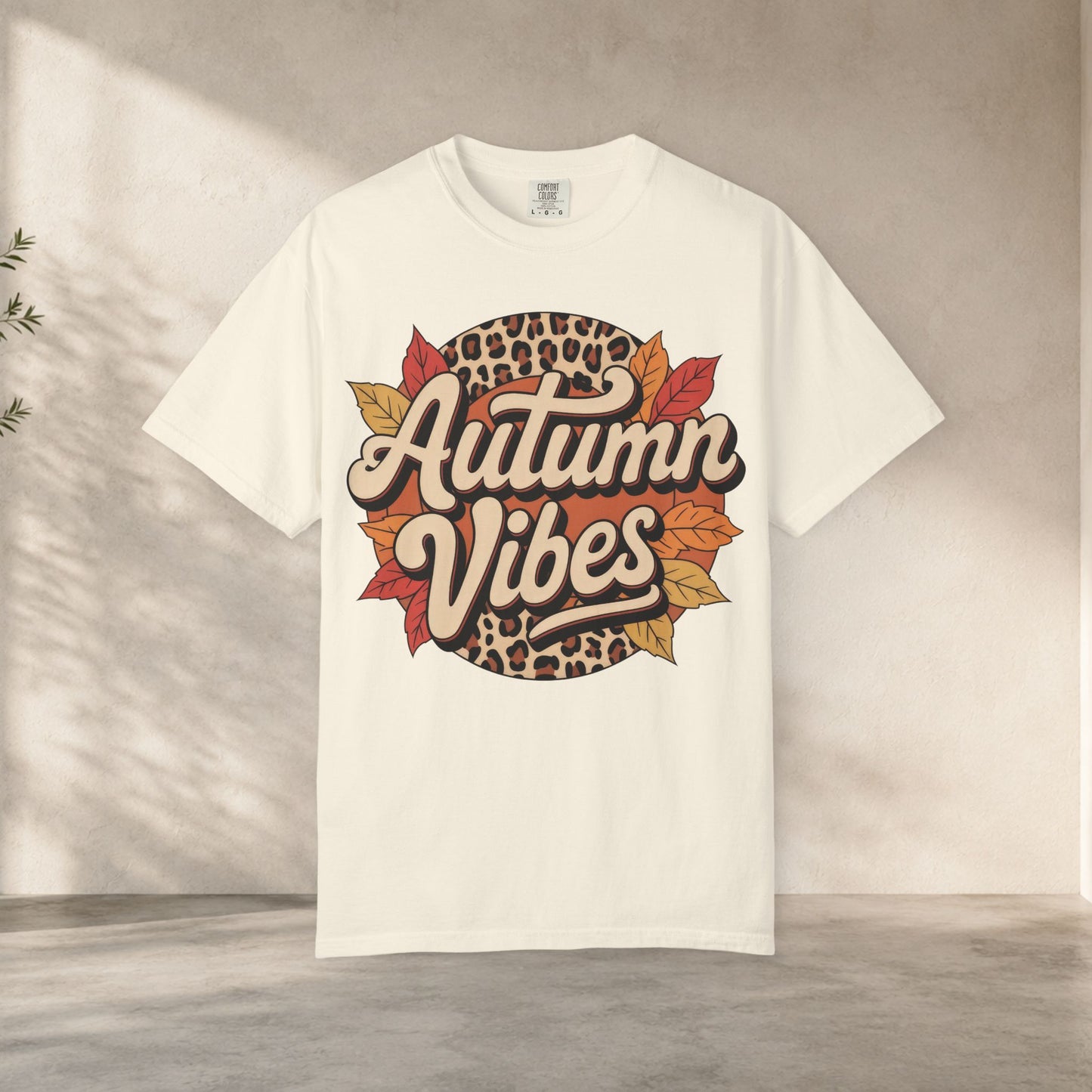 Premium quality Autumn Vibes Comfort Colors 1717 T-Shirt – Cozy Fall Leaves Graphic Tee t-shirt - soft comfortable fall
