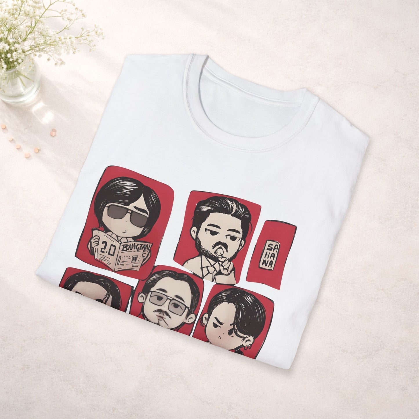 BTS Chibi Shirt Kpop Graphic Tee, Cute Bts Cartoon Shirt, Anime Style Bts Merch, Bts Tour 2026 Shirt, Army Gift, Unisex Tee