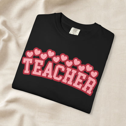 Teacher Heart Shirt | Cute Pink Teacher Tee