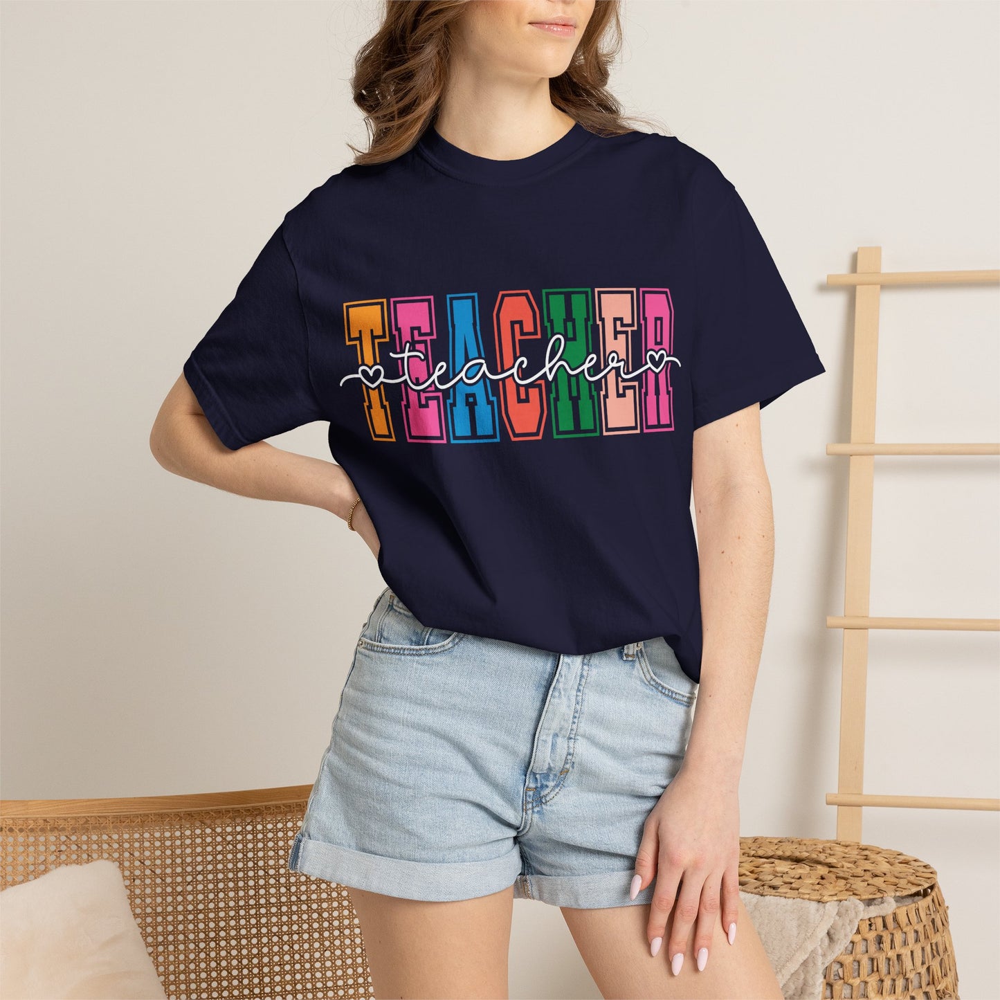 Retro Teacher Comfort Colors Shirt | Cute Teacher Gift Tee