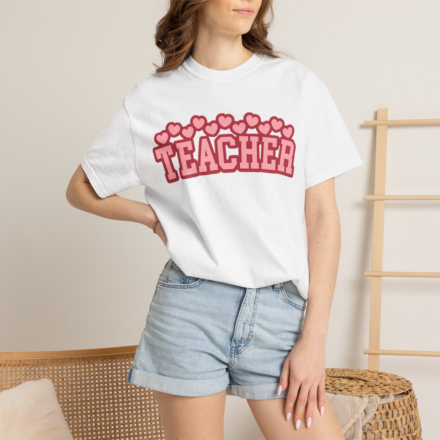 Teacher Heart Shirt | Cute Pink Teacher Tee