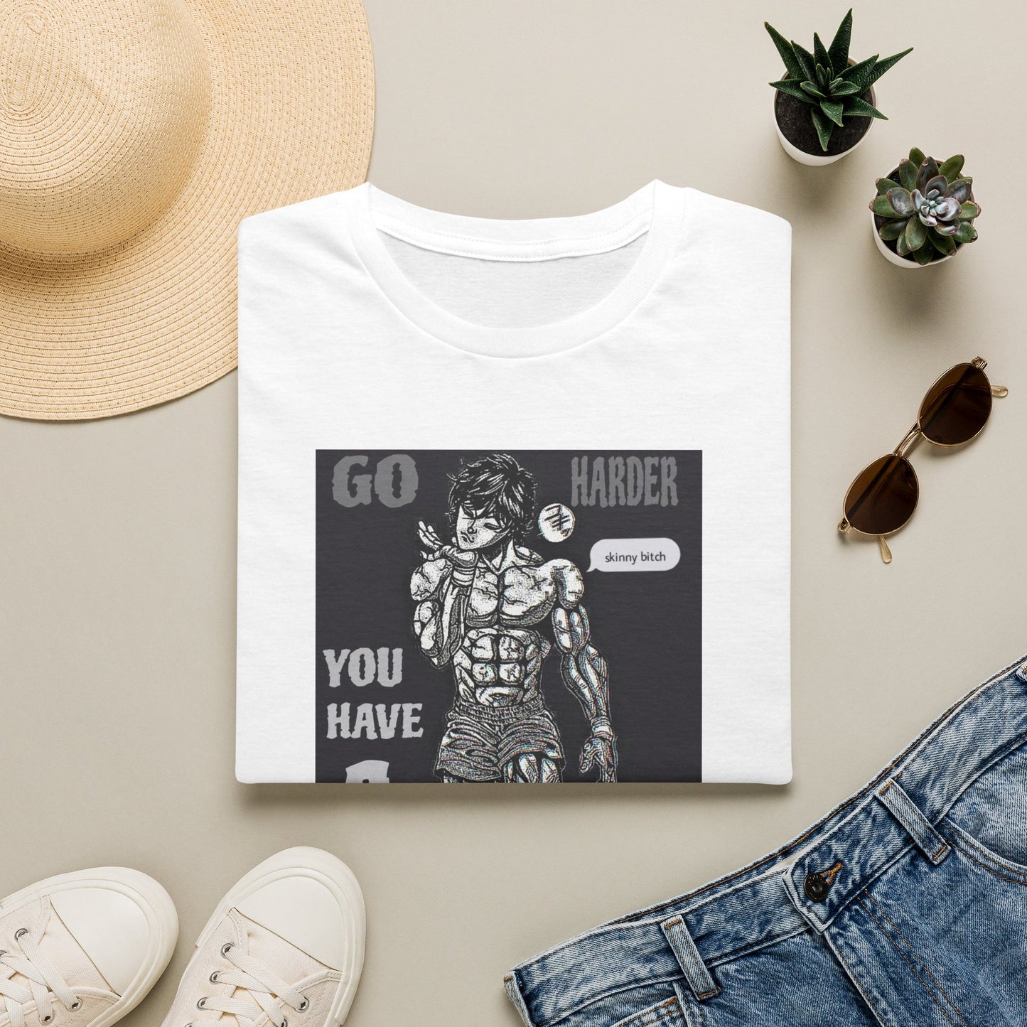 Go Harder Gym Baki Shirt Workout Motivation Tee Bodybuilding Shirt Discipline Fitness Shirt Gym Motivation Clothing Hardcore Gym Tee