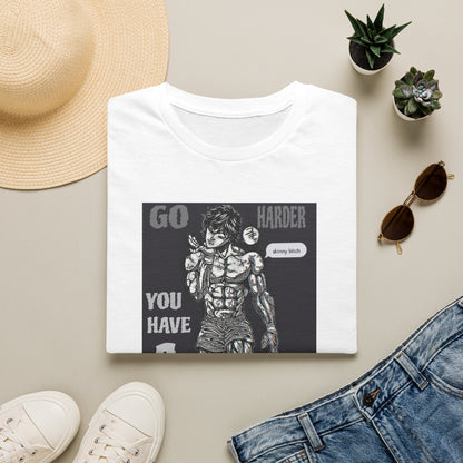 Go Harder Gym Baki Shirt Workout Motivation Tee Bodybuilding Shirt Discipline Fitness Shirt Gym Motivation Clothing Hardcore Gym Tee