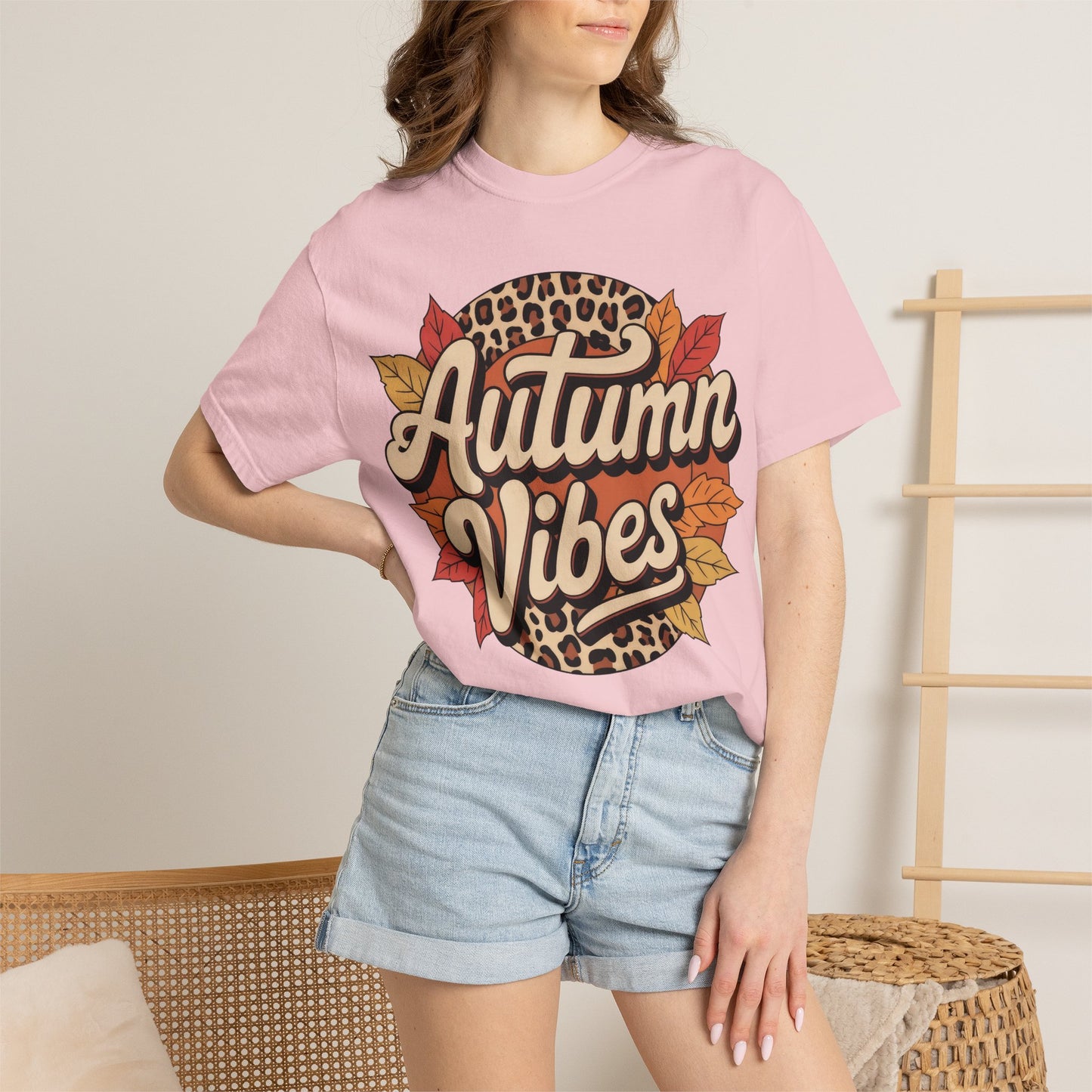 Autumn Vibes Comfort Colors 1717 T-Shirt – Cozy Fall Leaves Graphic Tee shirt for fall aesthetic enthusiasts - must-have