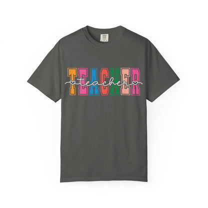 Retro Teacher Comfort Colors Shirt | Cute Teacher Gift Tee