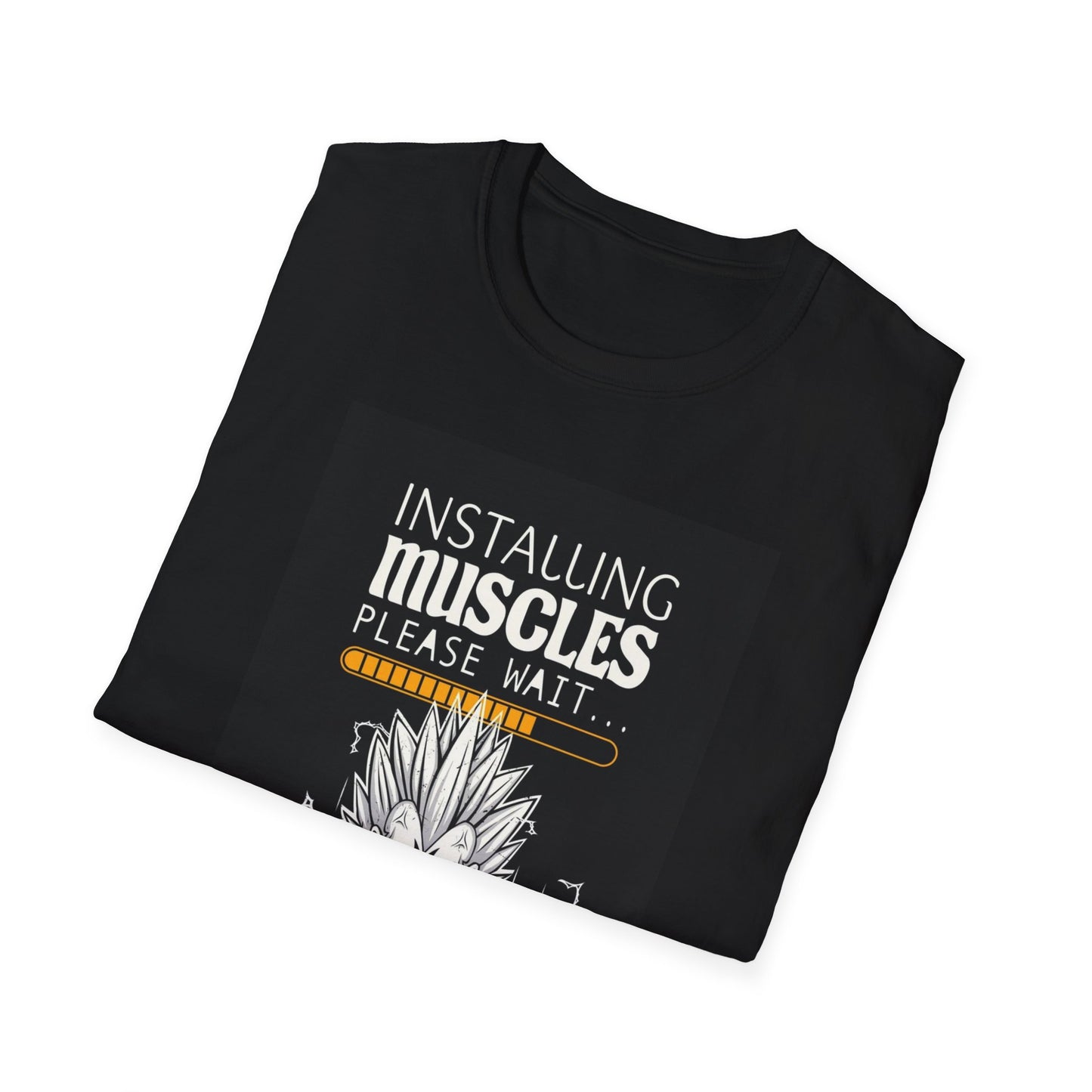 Anime Gym Shirt Installing Muscles Tee Saiyan Workout Shirt Anime Fitness Shirt Dragon Ball Inspired Gym Shirt Funny Gym Tee