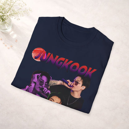 Jungkook Shirt BTS Collage Tee, Kpop Graphic T Shirt, Jungkook Fan Shirt, BTS Tour 2026 Merch, Kpop Streetwear Tee, Unisex Softstyle Gift