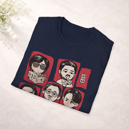 BTS Chibi Shirt Kpop Graphic Tee, Cute Bts Cartoon Shirt, Anime Style Bts Merch, Bts Tour 2026 Shirt, Army Gift, Unisex Tee