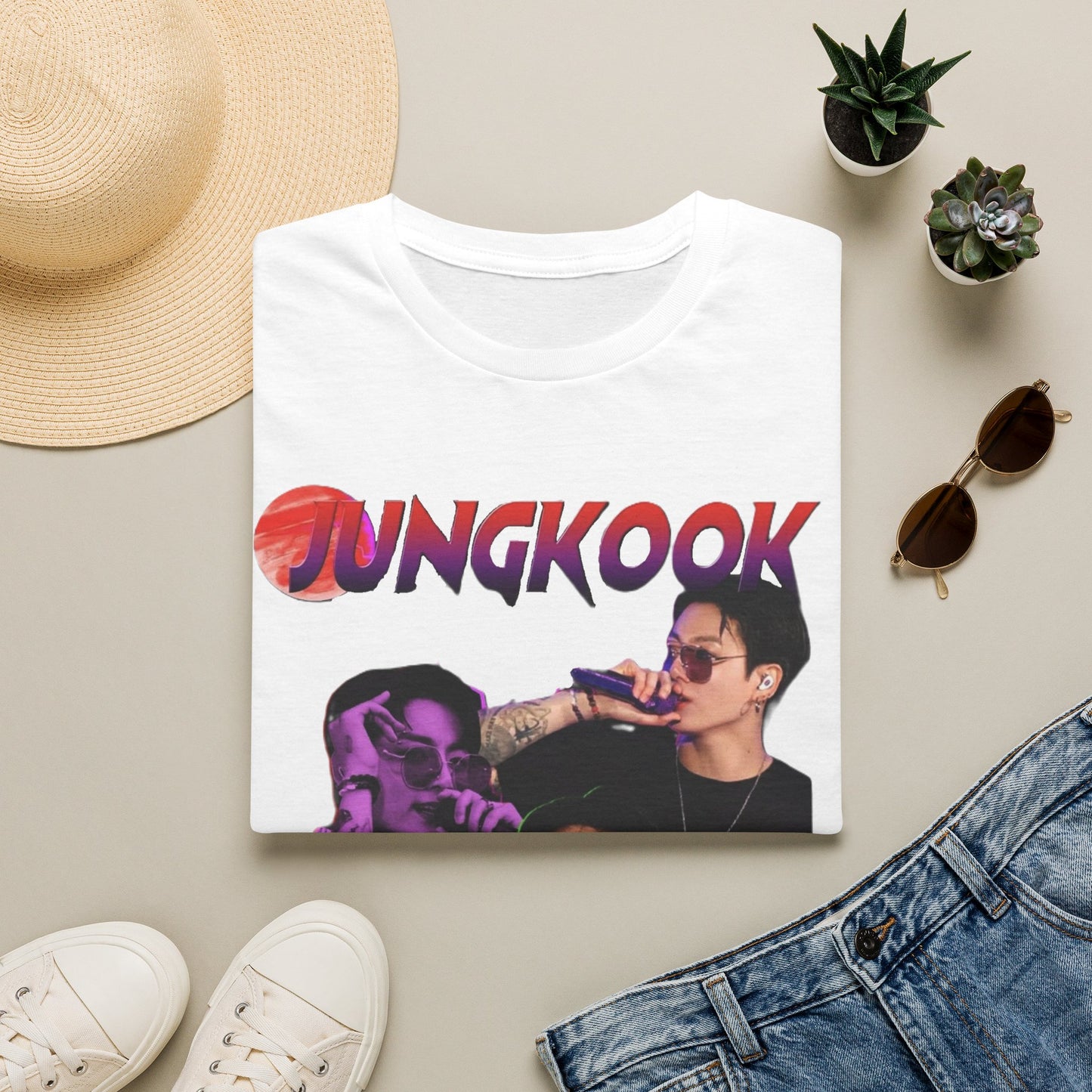 Jungkook Shirt BTS Collage Tee, Kpop Graphic T Shirt, Jungkook Fan Shirt, BTS Tour 2026 Merch, Kpop Streetwear Tee, Unisex Softstyle Gift