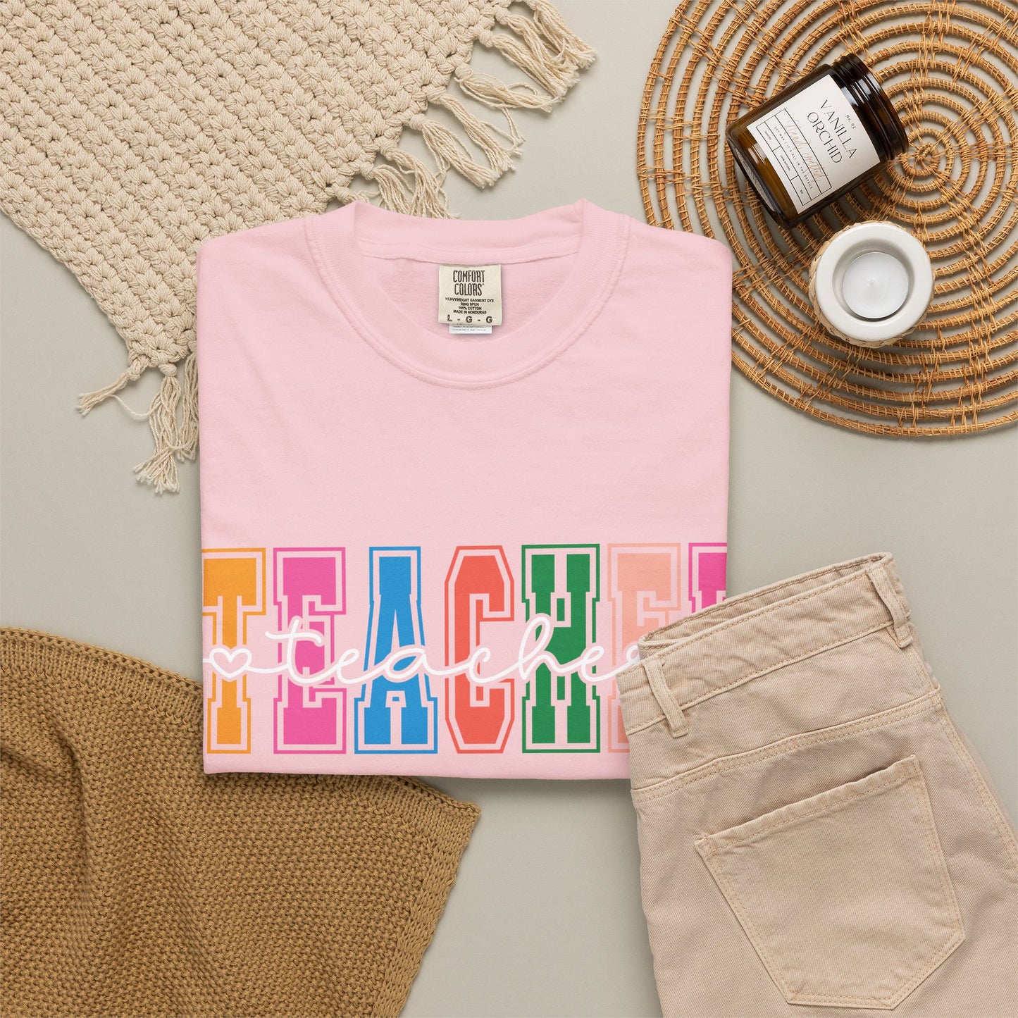 Retro Teacher Comfort Colors Shirt | Cute Teacher Gift Tee
