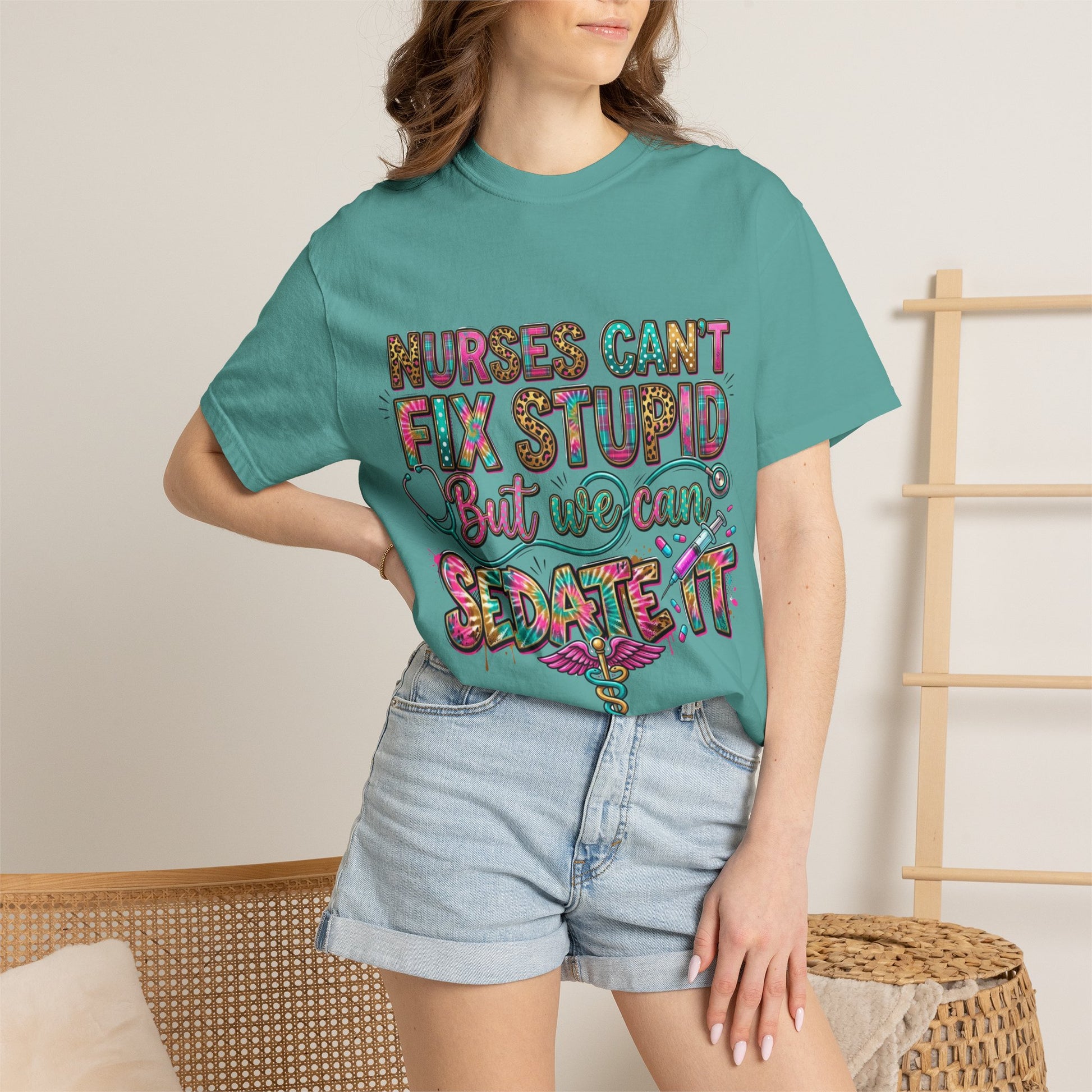 er nurse shirt aesthetic Funny Nurse Shirt Nurses Can't Fix Stupid But We Can Sedate It, Sarcastic RN Tee, ER Nurse Gift