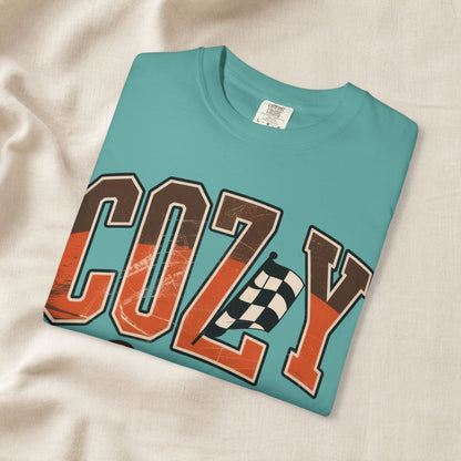 Cozy Season Comfort Colors 1717 Fall Racing Graphic T-Shirt graphic tee for fall graphic tee season - versatile wardrobe