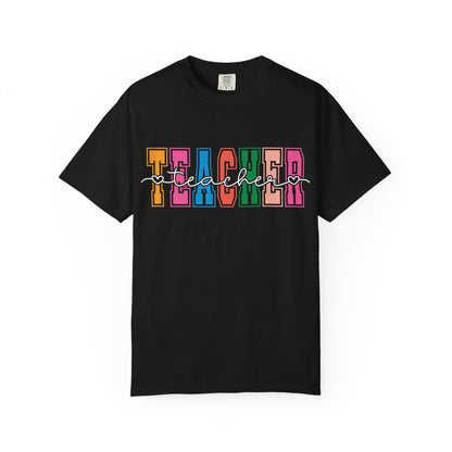 Retro Teacher Comfort Colors Shirt | Cute Teacher Gift Tee