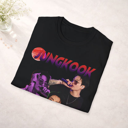 Jungkook Shirt BTS Collage Tee, Kpop Graphic T Shirt, Jungkook Fan Shirt, BTS Tour 2026 Merch, Kpop Streetwear Tee, Unisex Softstyle Gift
