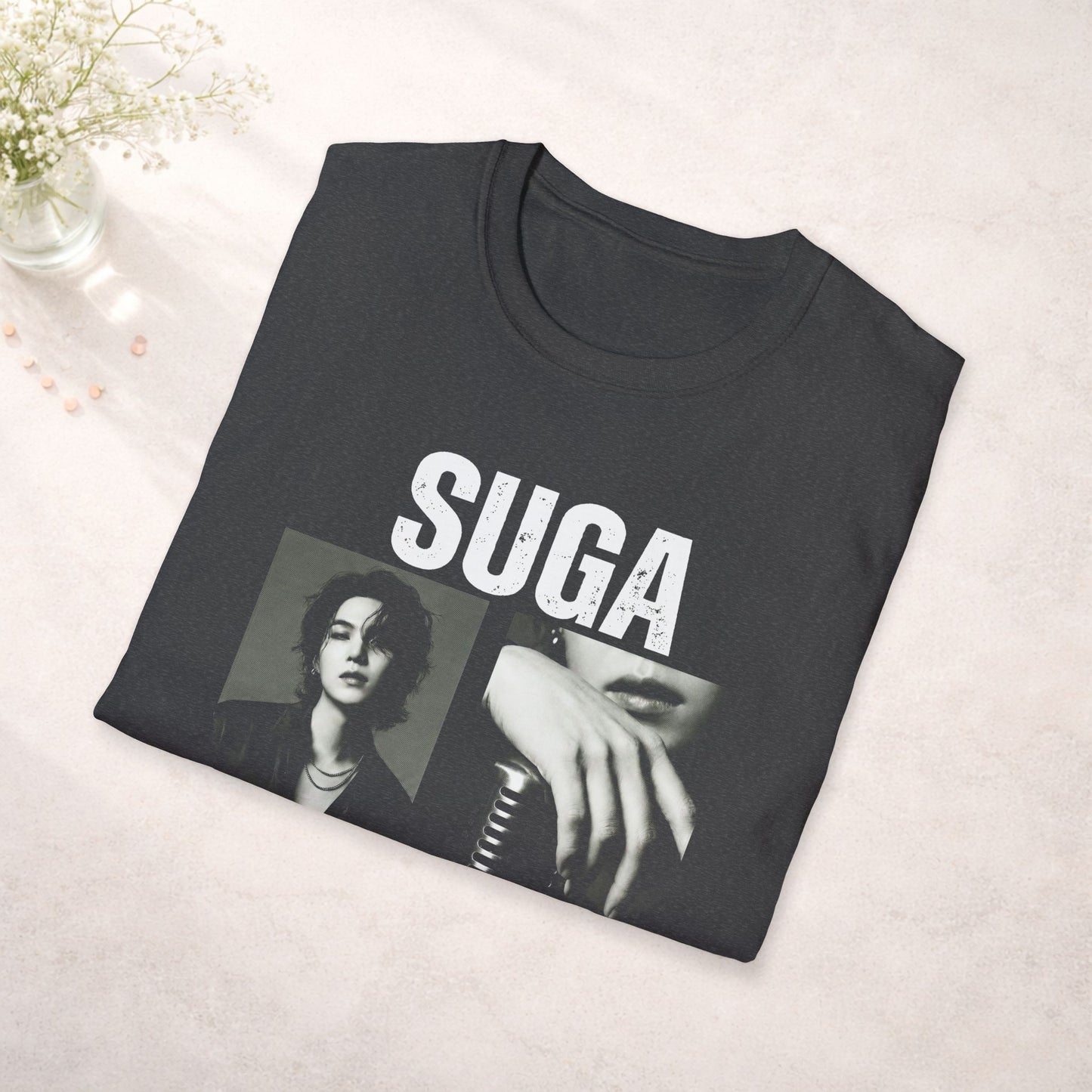 Suga Bts Shirt Minimal Tee, Suga Black White Graphic T Shirt, Kpop Fan Tee, Bts Merch Shirt, Army Gift, Unisex Softstyle