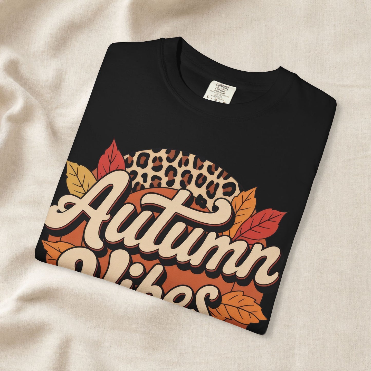 Premium quality Autumn Vibes Comfort Colors 1717 T-Shirt – Cozy Fall Leaves Graphic Tee apparel - soft comfortable cozy