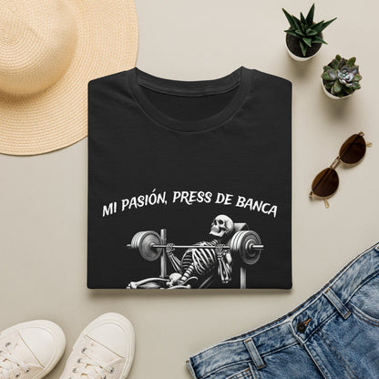 Premium quality Funny Bench Press Shirt | Skeleton Gym Humor Tee shirt - soft comfortable bodybuilding tee essential