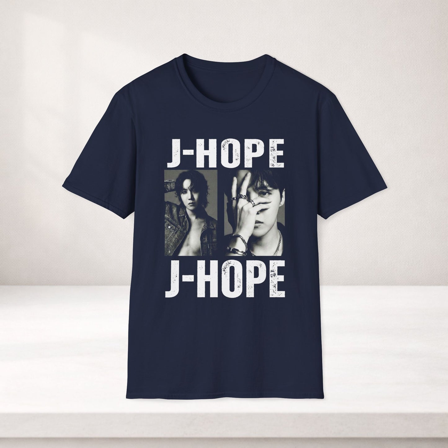 J-HOPE Shirt J Hope Bts Shirt Minimal Tee, Jhope Black and White Graphic T Shirt, Kpop Fan Tee, Bts Merch Shirt, Army Gift, Unisex Softstyle