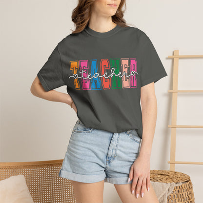 Retro Teacher Comfort Colors Shirt | Cute Teacher Gift Tee