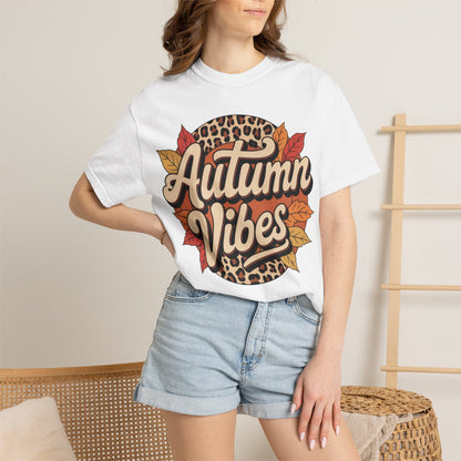 pumpkin season aesthetic Autumn Vibes Comfort Colors 1717 T-Shirt – Cozy Fall Leaves Graphic Tee shirt - trendy statement