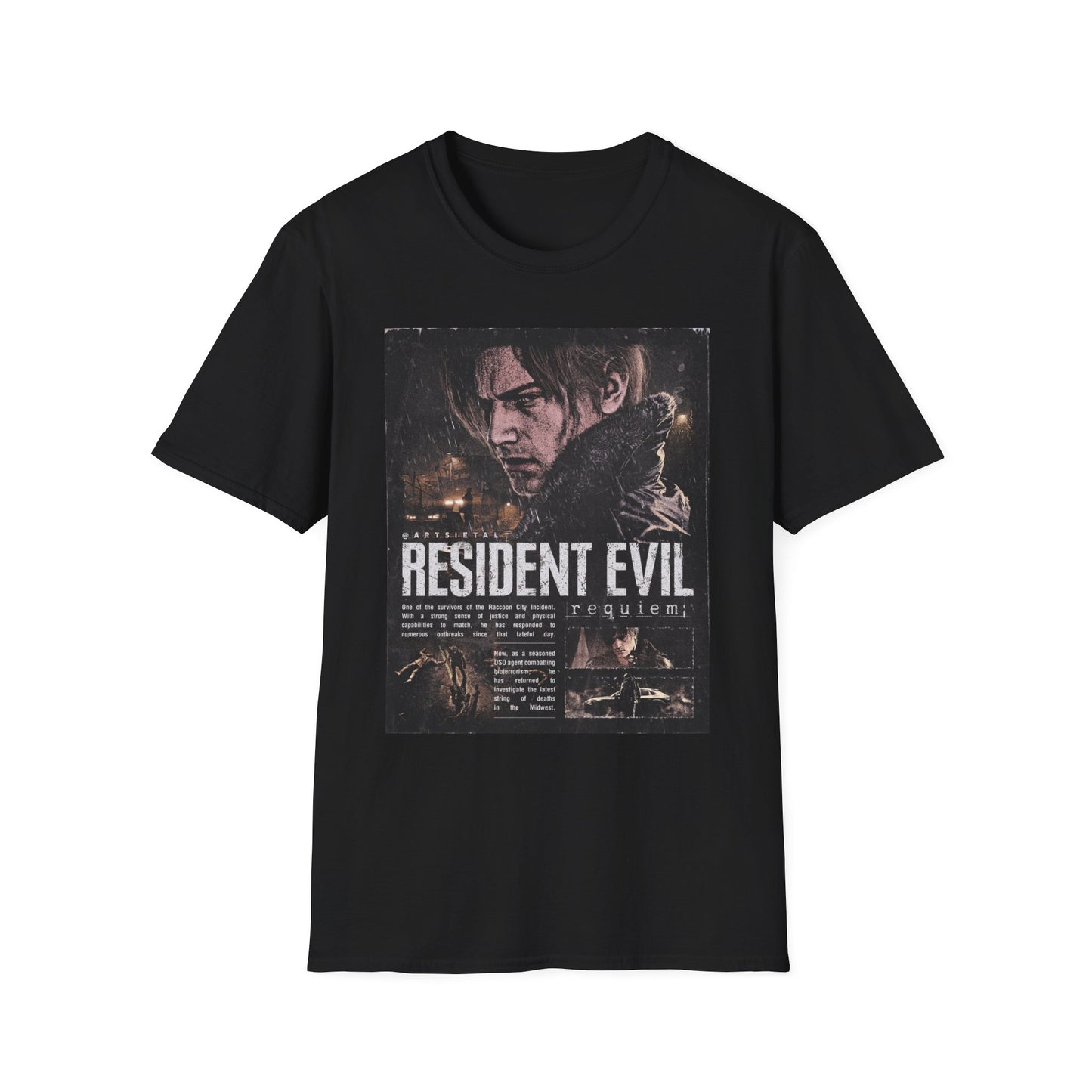 Resident Evil Requiem Shirt, Leon Kennedy RE9 Tee, Biohazard Requiem Fan Art, Survival Horror Gift, RE9 Gamer T-Shirt, Capcom Merch 2025