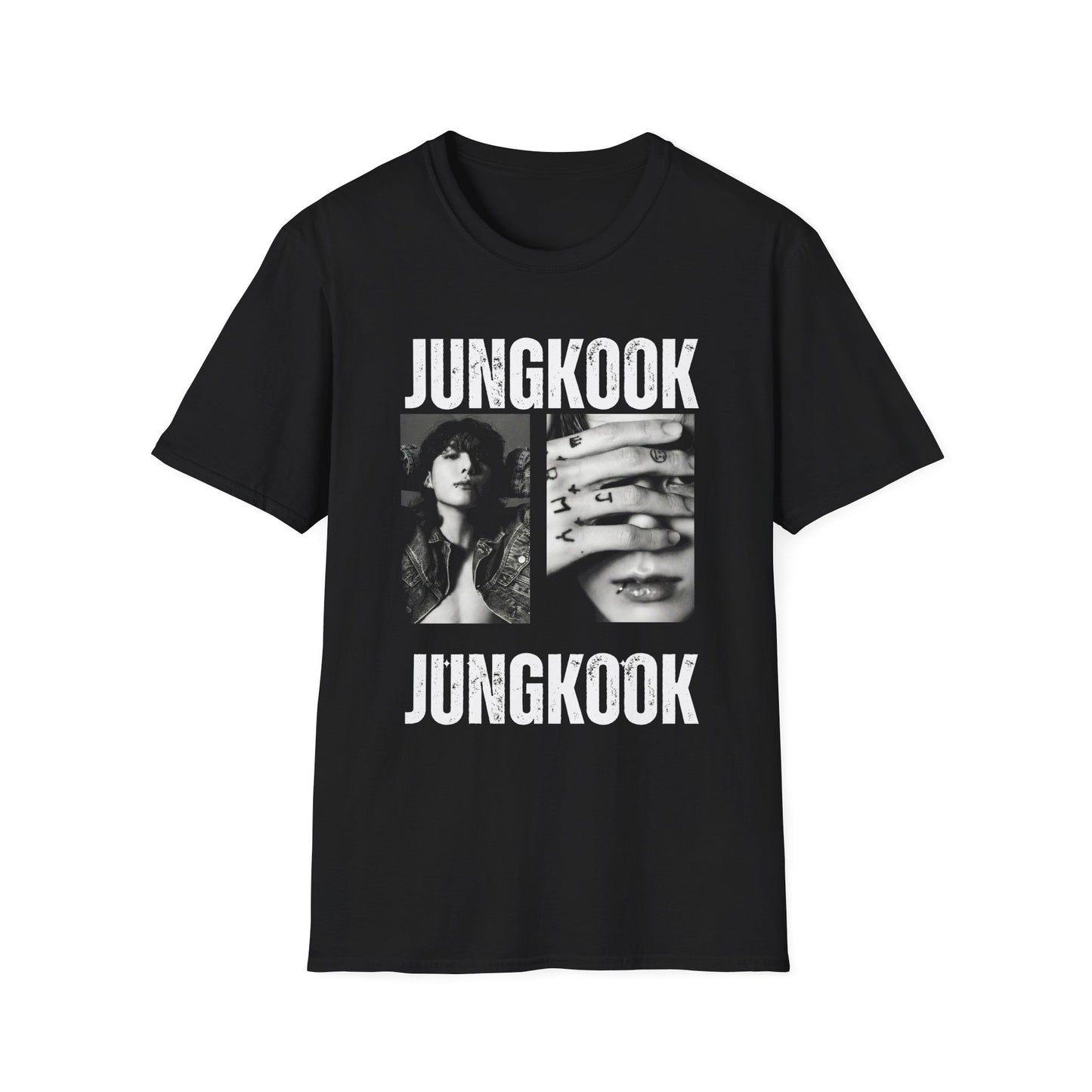 Jungkook Bts Shirt Minimal Tee, Jungkook Black White Graphic T Shirt, Kpop Fan Tee, Bts Merch Shirt, Army Gift, Unisex Softstyle