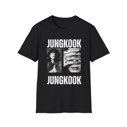Jungkook Bts Shirt Minimal Tee, Jungkook Black White Graphic T Shirt, Kpop Fan Tee, Bts Merch Shirt, Army Gift, Unisex Softstyle