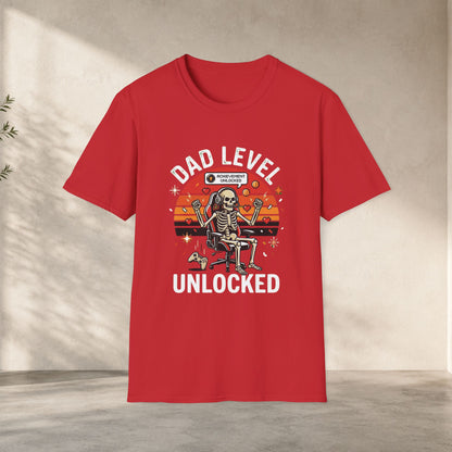 Dad Level Unlocked Shirt | Funny Gamer Dad Tee