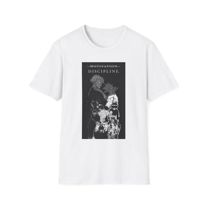 Anime Motivation Discipline Shirt, Manga Gym Workout Tee, Aesthetic Black White Anime Graphic Tee, Fitness Mindset Shirt, Streetwear Tee