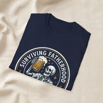 Surviving Fatherhood One Beer At A Time Shirt | Funny Dad Beer Tee