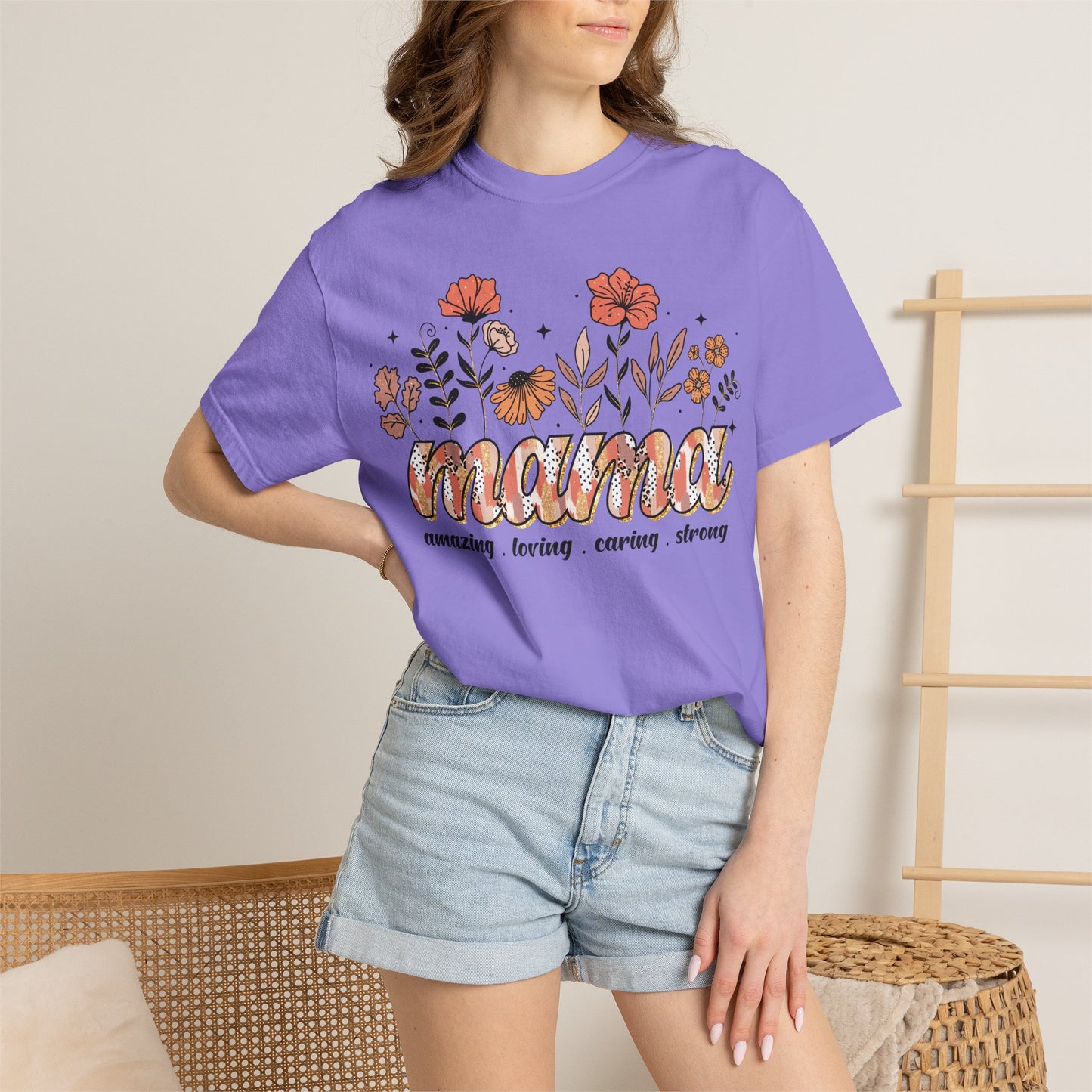 Floral Mama Comfort Colors Shirt | Trendy Mother’s Day Gift