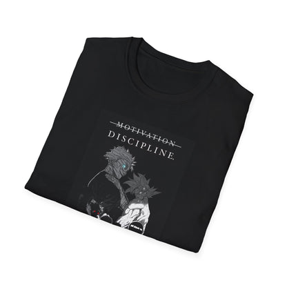 Anime Motivation Discipline Shirt, Manga Gym Workout Tee, Aesthetic Black White Anime Graphic Tee, Fitness Mindset Shirt, Streetwear Tee