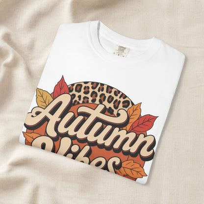 Comfortable unisex Autumn Vibes Comfort Colors 1717 T-Shirt – Cozy Fall Leaves Graphic Tee apparel - flattering thanksgiving