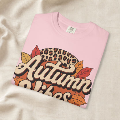 Autumn Vibes Comfort Colors 1717 T-Shirt – Cozy Fall Leaves Graphic Tee apparel for fall graphic tee season - versatile