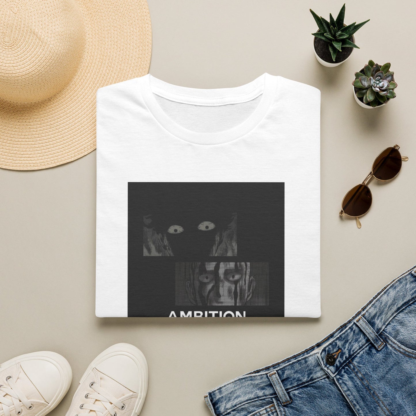 Ambition Anime Shirt Dark Aesthetic Tee Streetwear Anime Shirt Manga Collage Shirt Gym Motivation Shirt Japanese Style Tee