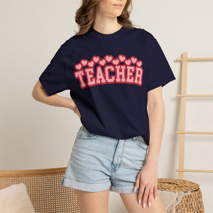Teacher Heart Shirt | Cute Pink Teacher Tee