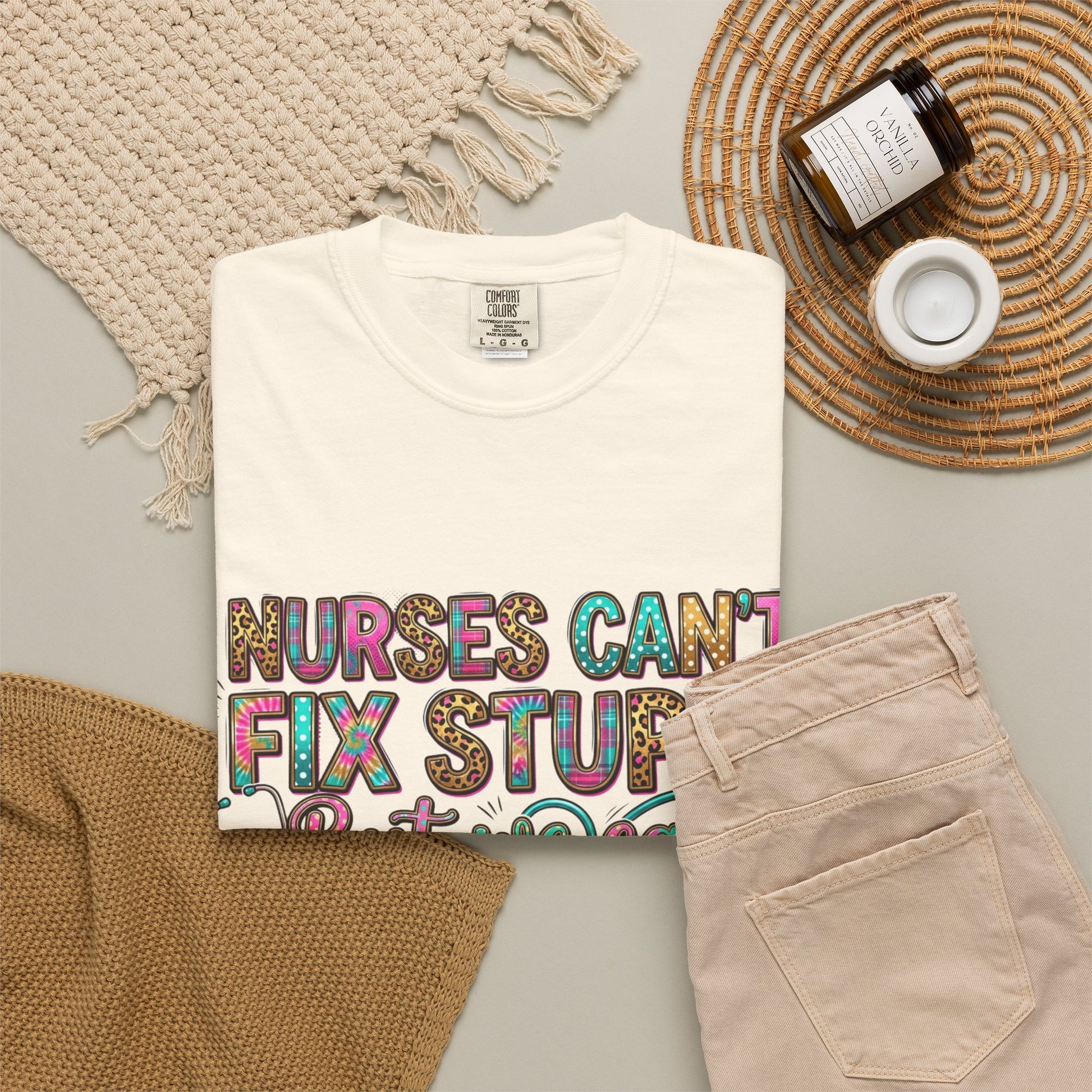 Funny Nurse Shirt Nurses Can't Fix Stupid But We Can Sedate It, Sarcastic RN Tee, ER Nurse Gift, ICU Nurse Shirt, Nursing