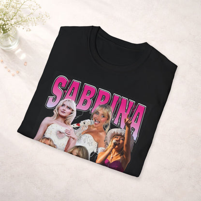 Sabrina Carpenter Shirt Pop Star Collage Graphic Tee Vintage Style Music Fan T-Shirt Sabrina Carpenter Aesthetic Concert Outfit Gift