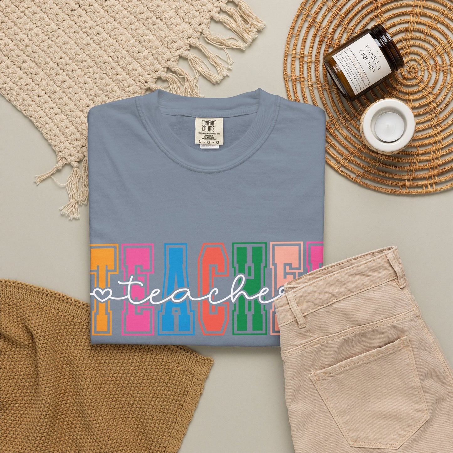 Retro Teacher Comfort Colors Shirt | Cute Teacher Gift Tee