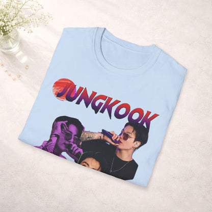 Jungkook Shirt BTS Collage Tee, Kpop Graphic T Shirt, Jungkook Fan Shirt, BTS Tour 2026 Merch, Kpop Streetwear Tee, Unisex Softstyle Gift