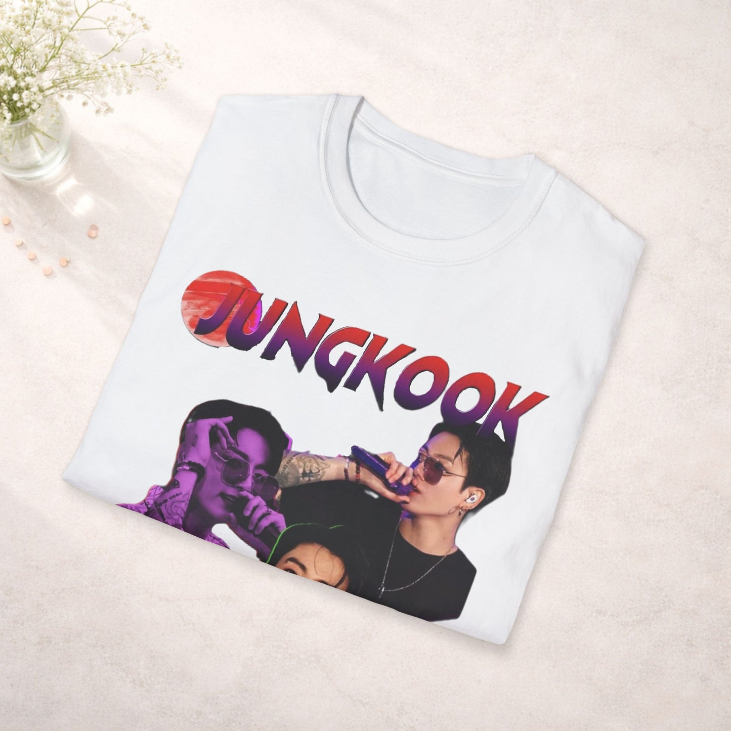 Jungkook Shirt BTS Collage Tee, Kpop Graphic T Shirt, Jungkook Fan Shirt, BTS Tour 2026 Merch, Kpop Streetwear Tee, Unisex Softstyle Gift