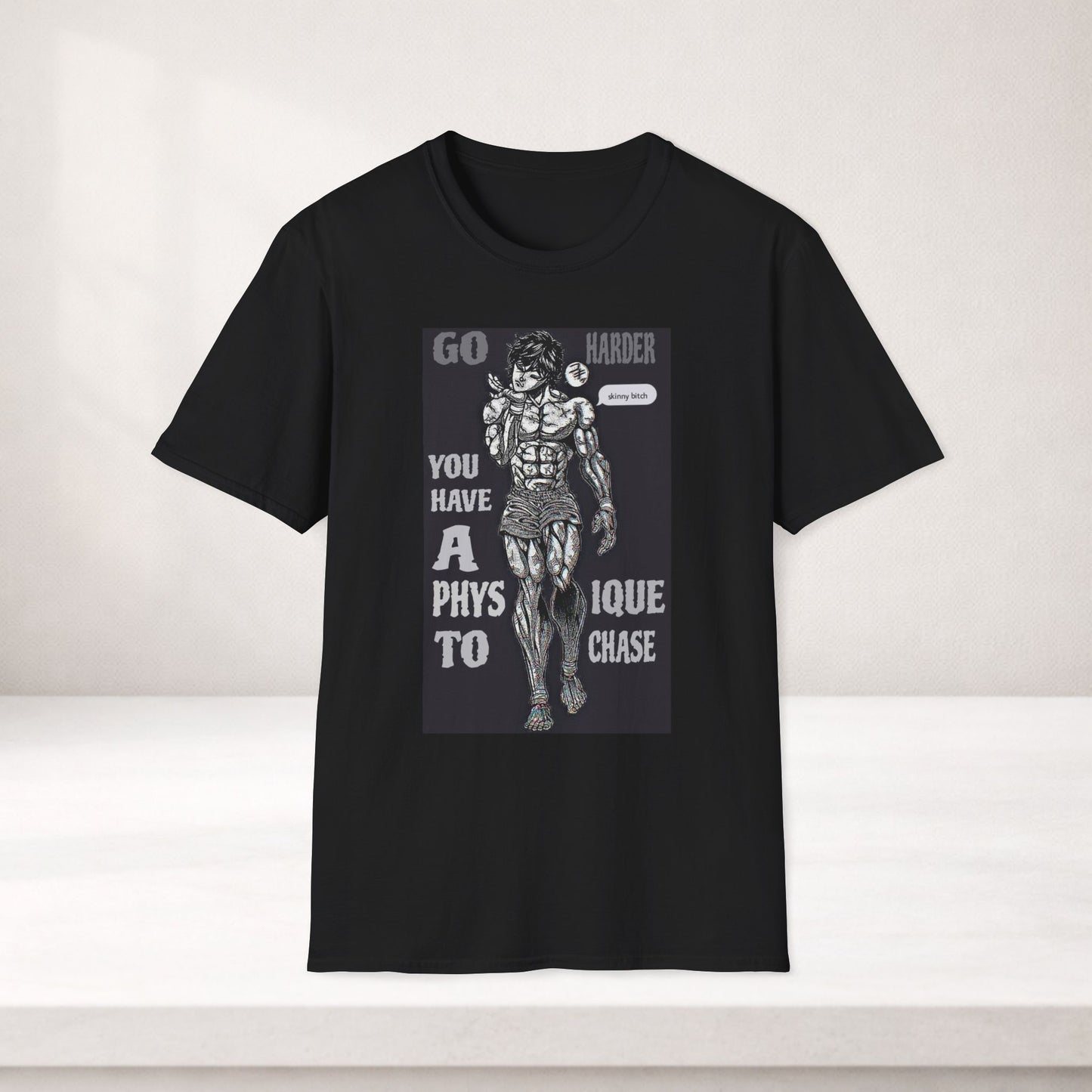 Go Harder Gym Baki Shirt Workout Motivation Tee Bodybuilding Shirt Discipline Fitness Shirt Gym Motivation Clothing Hardcore Gym Tee