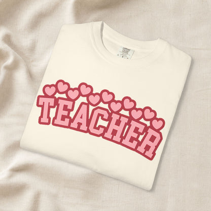 Teacher Heart Shirt | Cute Pink Teacher Tee