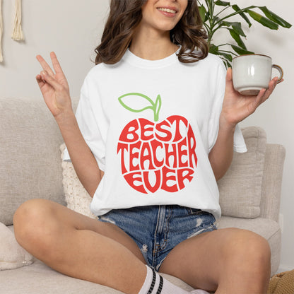 Best Teacher Ever Shirt | Apple Teacher Graphic Tee