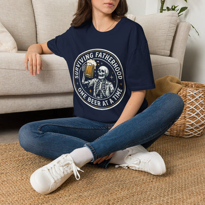 Surviving Fatherhood One Beer At A Time Shirt | Funny Dad Beer Tee
