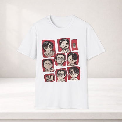 BTS Chibi Shirt Kpop Graphic Tee, Cute Bts Cartoon Shirt, Anime Style Bts Merch, Bts Tour 2026 Shirt, Army Gift, Unisex Tee