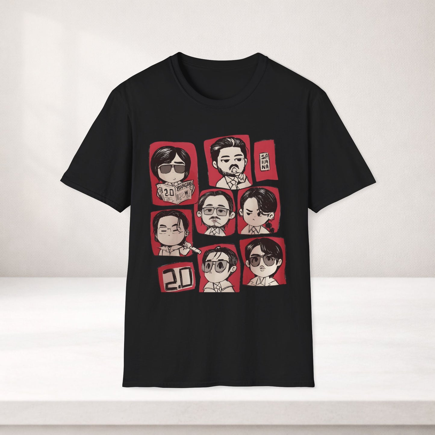 BTS Chibi Shirt Kpop Graphic Tee, Cute Bts Cartoon Shirt, Anime Style Bts Merch, Bts Tour 2026 Shirt, Army Gift, Unisex Tee