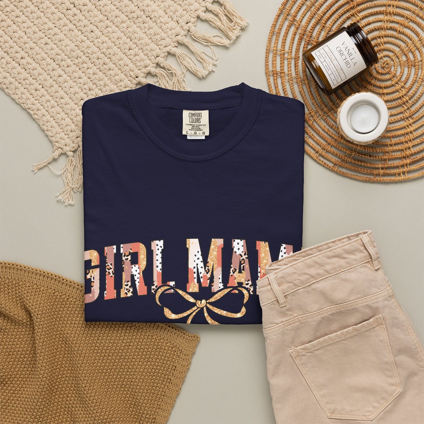 Girl Mama Comfort Colors Shirt | Trendy Motherhood Gift Tee